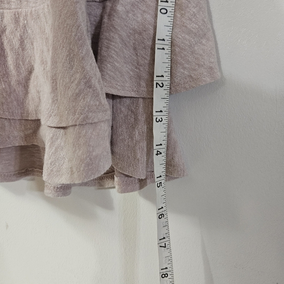 Altar'd State Baby Pink Short Sleeve Top With Layered Hem! - Picture 5 of 5